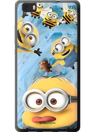 Чехол на huawei ascend p8 lite миньоны хуавей асценд п8 лайт