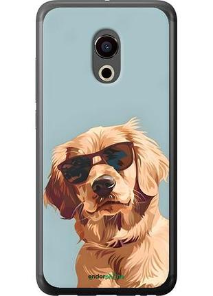 Чехол на meizu pro 6 пес в очках мейзу про 6