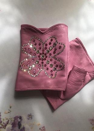 Митенки женские из натуральной кожи ягненка