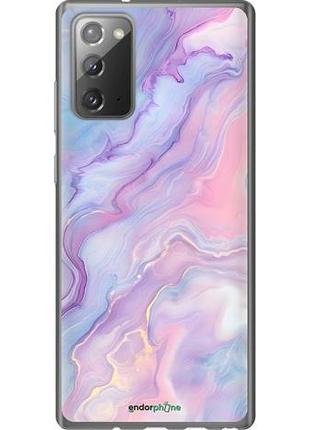 Чехол на samsung galaxy note 20 нежный мрамор самсунг ноут 20