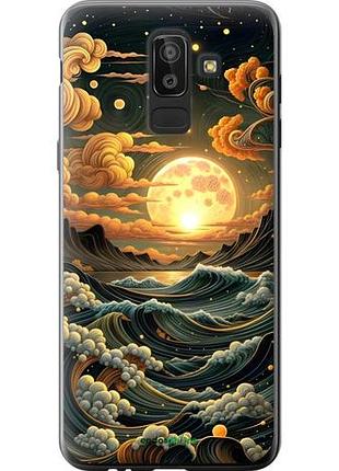Чехол на samsung galaxy j8 2018 арт волны самсунг й8 2018