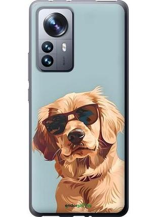 Чехол на xiaomi 12 pro пес в очках сяоми 12 про