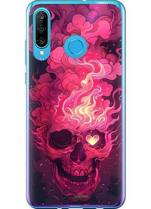 Чехол на huawei p30 lite череп арт хуавей п30 лайт