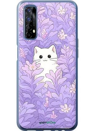 Чехол на realme 7 котик в цветах риалми 7