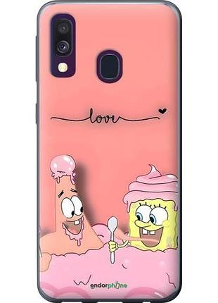 Чехол на samsung galaxy a40 2019 a405f спанч боб, sponge bob самсунг а40 2019 а405ф