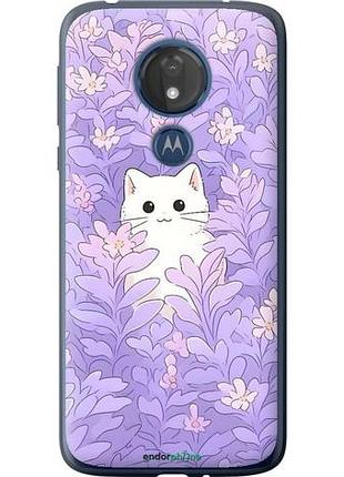Чехол на motorola moto g7 power котик в цветах моторола мото г7 повер