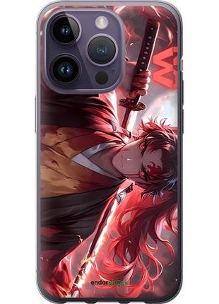 Чехол на iphone 14 pro аниме самурай айфон 14 про