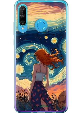 Чохол на huawei p30 lite дівчина арт