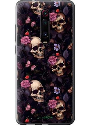 Чохол на xiaomi mi 9t pro черепа та троянди