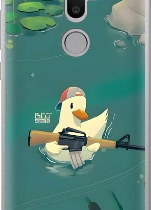 Чехол на xiaomi mi 5s plus уточка с автоматом сяоми ми 5с плюс