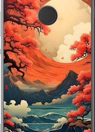 Чехол на sony xperia xa2 h4113 природа японии сони эксперия ха2 х4113