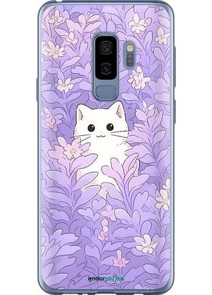 Чехол на samsung galaxy s9 plus котик в цветах самсунг с9 плюс