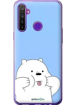 Чехол на realme 5 милый мишка риалми 5