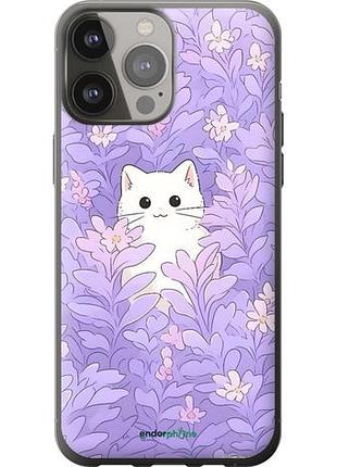 Чехол на iphone 13 pro max котик в цветах айфон 13 про макс