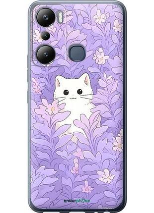 Чехол на infinix hot 20i котик в цветах инфикс хот 20и