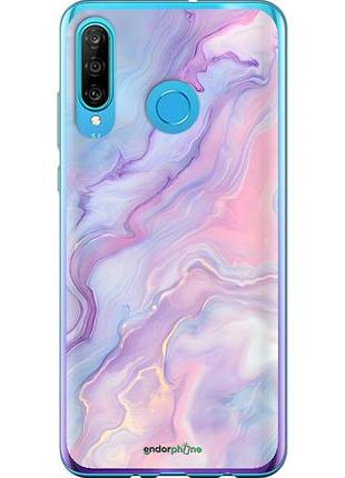 Чехол на huawei p30 lite нежный мрамор хуавей п30 лайт