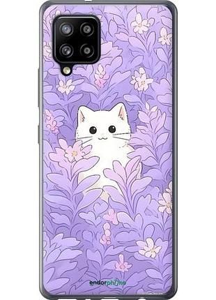 Чохол на samsung galaxy a42 a426b котик у квітах