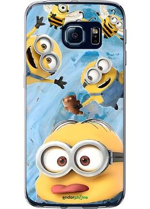 Чехол на samsung galaxy s6 edge g925f миньоны самсунг с6 эдж г925ф