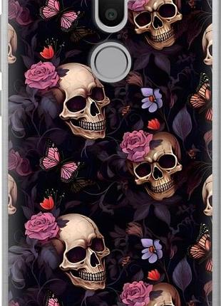 Чехол на xiaomi mi 5s plus черепа и розы