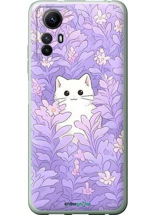 Чехол на xiaomi redmi note 12s котик в цветах сяоми редми ноут 12с