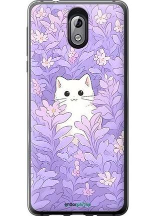 Чехол на nokia 3.1 котик в цветах нокиа 3.1