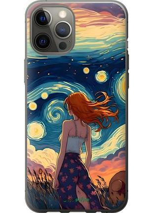 Чехол на iphone 12 pro max девушка арт айфон 12 про макс
