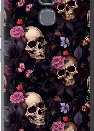 Чохол на asus zenfone 3 max zc520tl черепа та троянди