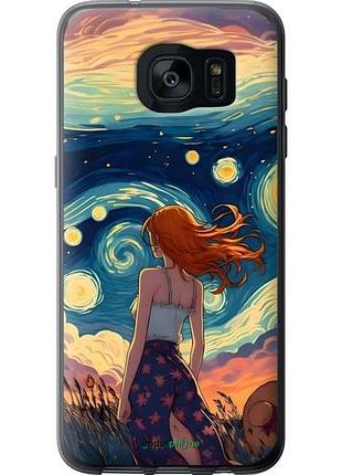 Чехол на samsung galaxy s7 edge g935f девушка арт самсунг с7 эдж г935ф