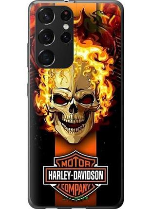Чехол на samsung galaxy s21 ultra (5g) харлей девидсон самсунг с21 ультра (5г)
