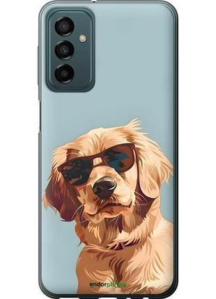 Чехол на samsung galaxy m23 m236b пес в очках самсунг м23 м236б