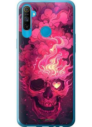 Чехол на realme c3 череп арт риалми с3