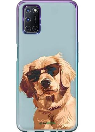 Чехол на oppo a72 пес в очках оппо а72