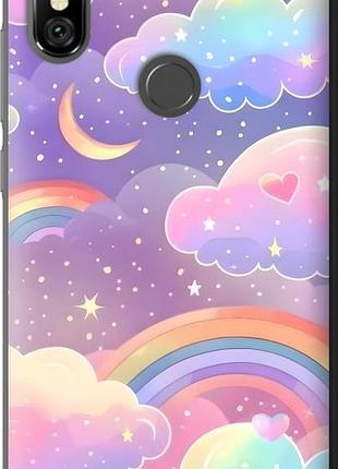 Чехол на xiaomi redmi note 6 pro облака и радуга сяоми редми ноут 6 про