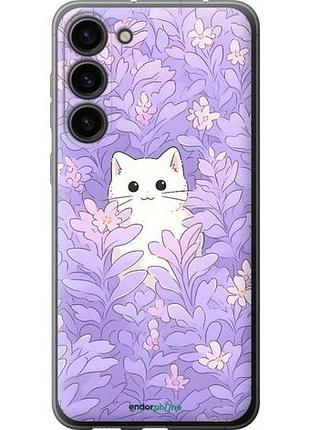 Чехол на samsung galaxy s23 plus котик в цветах самсунг с23 плюс