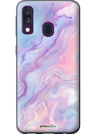 Чехол на samsung galaxy a40 2019 a405f нежный мрамор самсунг а40 2019 а405ф