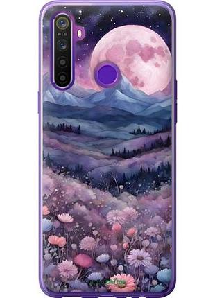 Чехол на realme 5 ночь луна арт риалми 5