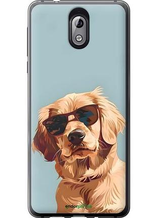 Чехол на nokia 3.1 пес в очках нокиа 3.1
