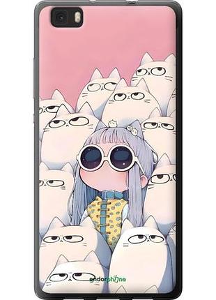 Чохол на huawei ascend p8 lite малятко з котами