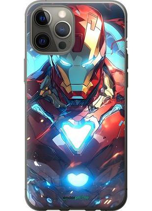Чехол на iphone 12 pro max железный человек айфон 12 про макс