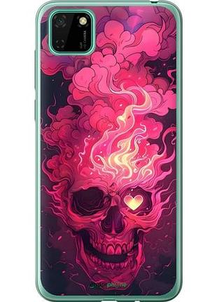 Чехол на huawei y5p череп арт хуавей у5p