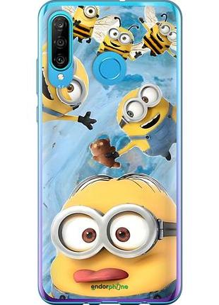 Чехол на huawei p30 lite миньоны хуавей п30 лайт