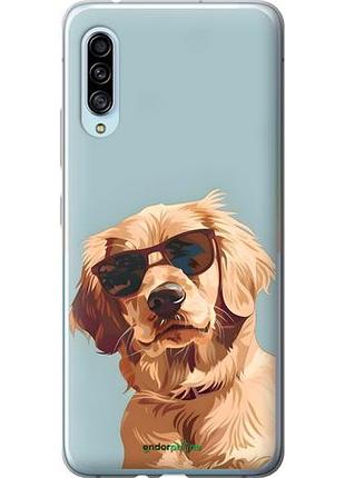 Чехол на samsung galaxy a90 5g пес в очках самсунг а90 5г