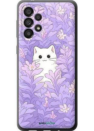 Чехол на samsung galaxy a33 5g a336b котик в цветах самсунг а33 5г а336б
