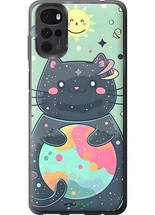 Чехол на motorola g22 милый котик моторола г22