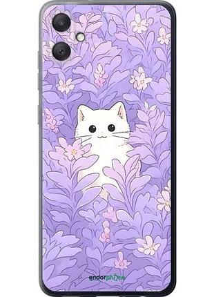 Чехол на samsung galaxy a05 котик в цветах самсунг а05