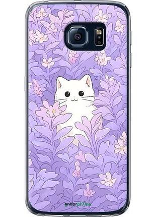 Чехол на samsung galaxy s6 g920 котик в цветах самсунг с6 г920