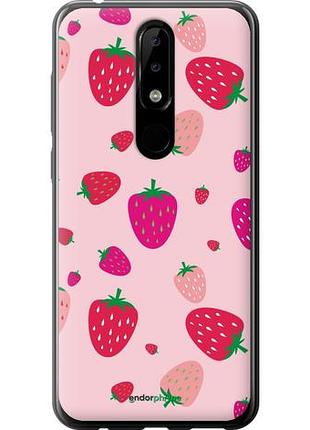 Чехол на nokia 5.1 plus клубнички "4332u-1543-10746"