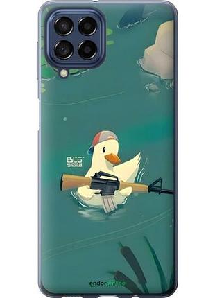 Чехол на samsung galaxy m53 m536b уточка с автоматом самсунг м53 м536б