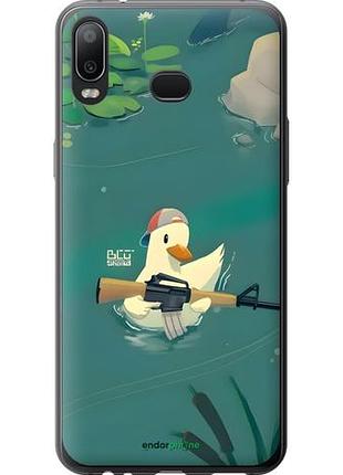 Чехол на samsung galaxy a6s уточка с автоматом самсунг а6с