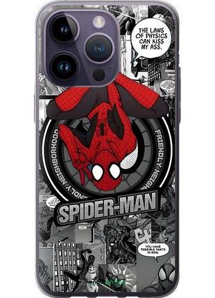Чехол на iphone 14 pro max человек паук, spiderman айфон 14 про макс